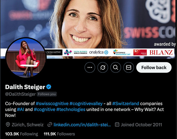 Dalith Steiger Twitter Page